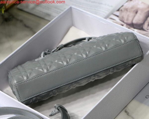 Replica Dior M0540 Lady D-joy Bag Grey Cannage Calfskin 7