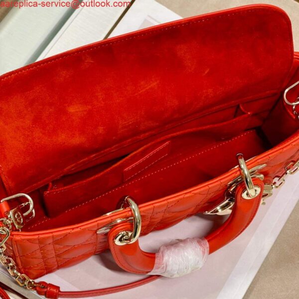 Replica Dior M0540 Lady D-joy Bag Red Cannage Calfskin 10