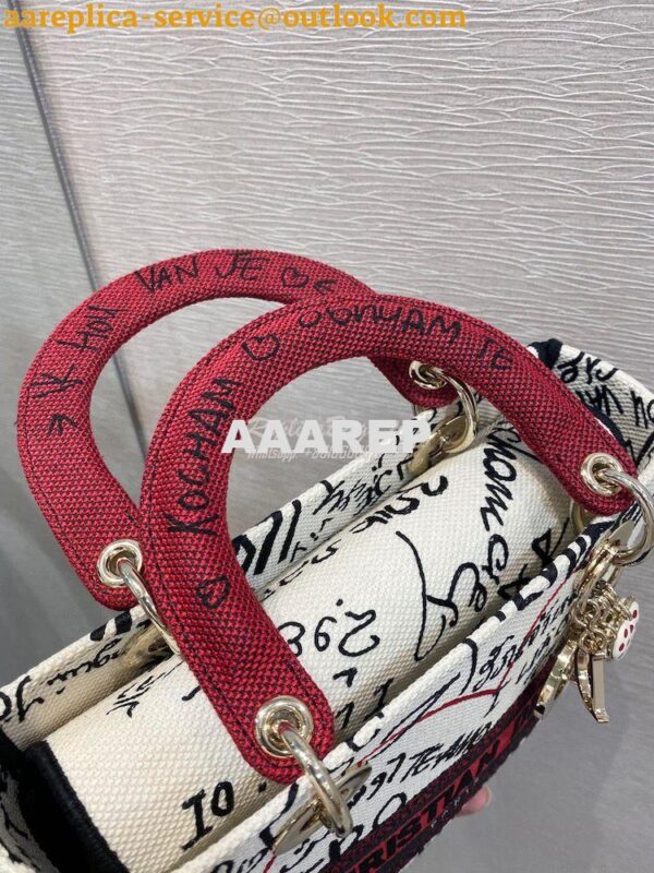 Replica Dior Medium Lady D-Lite Bag Graffiti Je'taime d'Amour Embroide 10