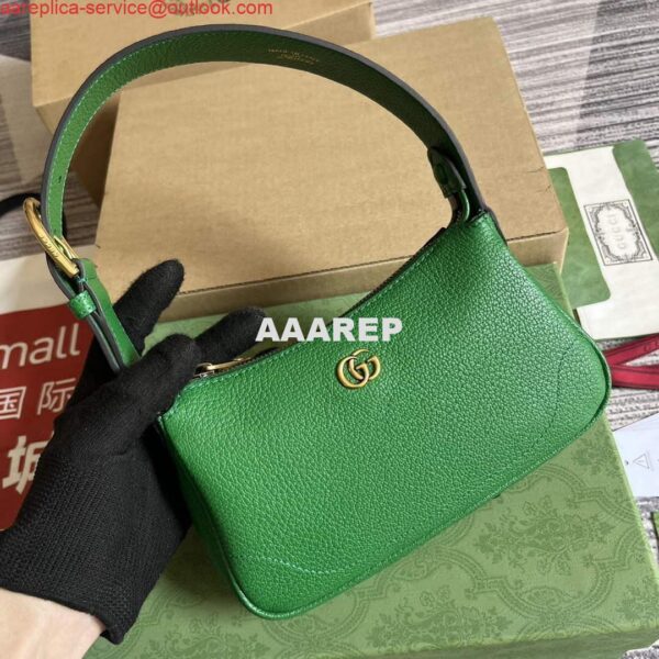 Replica Gucci 739076 Aphrodite shoulder bag with Double G Green 5