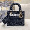 Replica Dior Medium Lady D-Lite Bag Gray Toile de Jouy Reverse Embroid 2