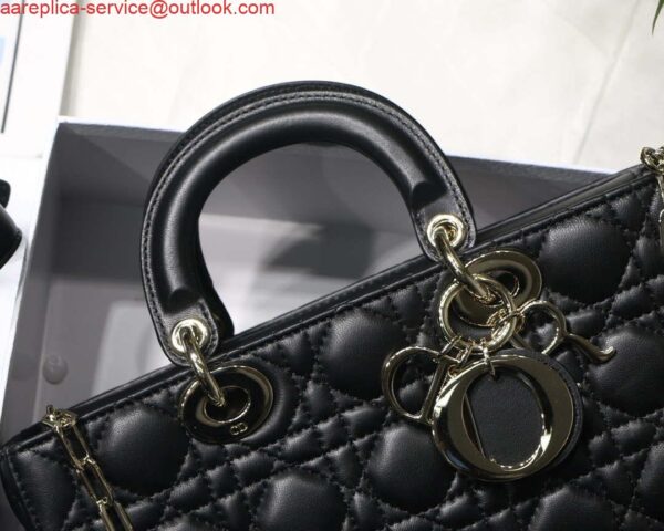 Replica Dior M0540 Medium Lady D-Joy Bag Black Cannage Lambskin With Heart Motif 4