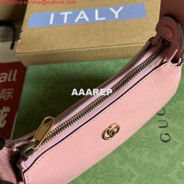 Replica Gucci 739076 Aphrodite shoulder bag with Double G Light pink 5