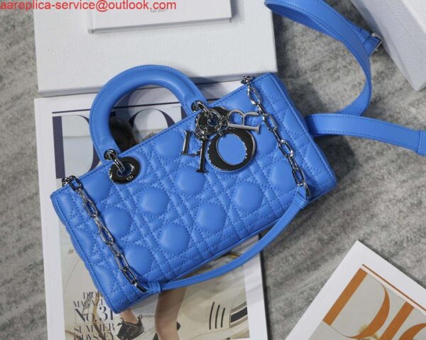 Replica Dior M0540 Medium Lady D-Joy Bag Blue Cannage Lambskin With Heart Motif 3