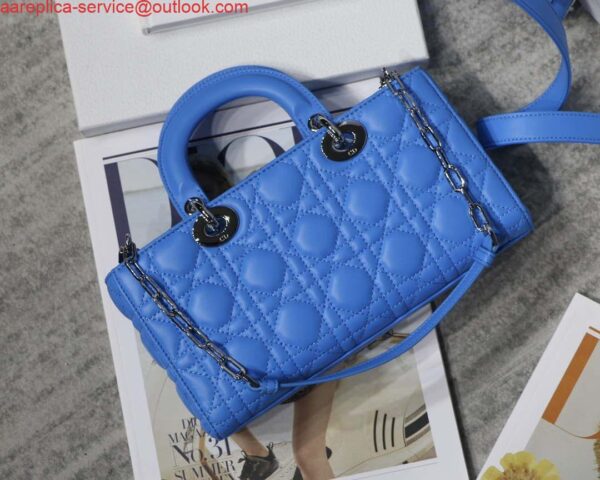 Replica Dior M0540 Medium Lady D-Joy Bag Blue Cannage Lambskin With Heart Motif 6