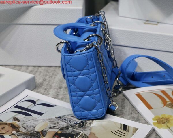 Replica Dior M0540 Medium Lady D-Joy Bag Blue Cannage Lambskin With Heart Motif 8