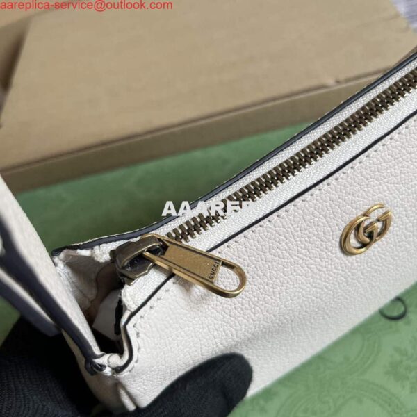 Replica Gucci 739076 Aphrodite shoulder bag with Double G White 8