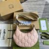 Replica Gucci 739709 GG Matelassé Small Shoulder Bag Rose pink 2