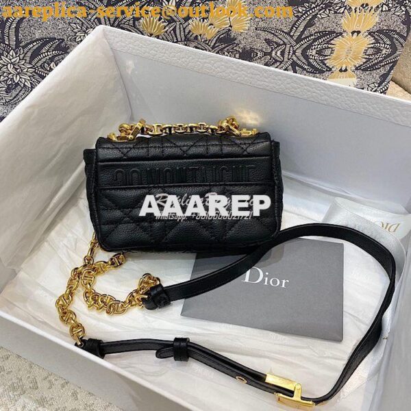 Replica Dior Micro Caro Bag in Black Supple Cannage Calfskin S2022 8