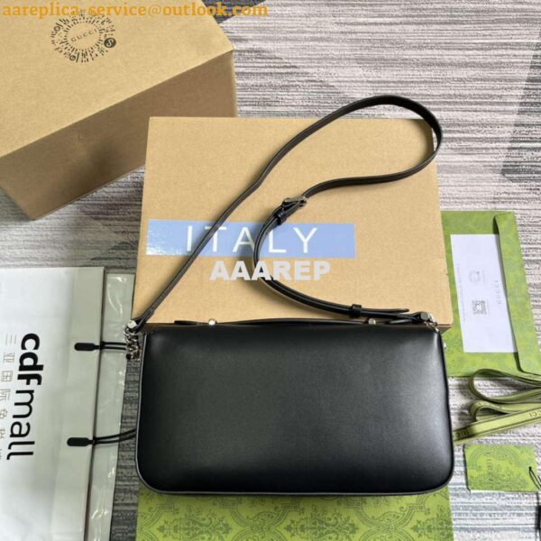 Replica Gucci 739721 Petite GG Small Shoulder Bag Black 3