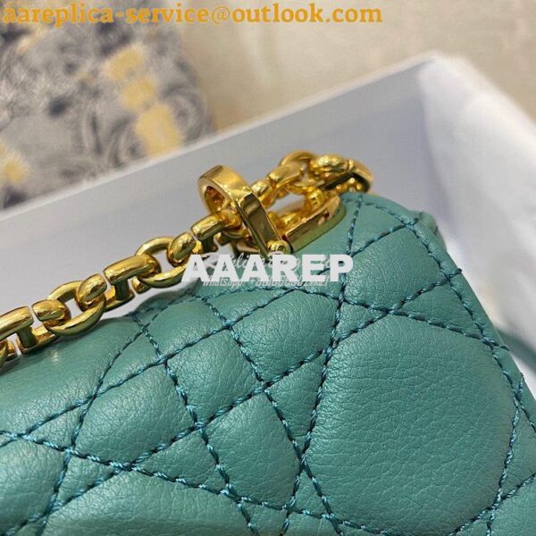 Replica Dior Micro Caro Bag in Tundra Green Supple Cannage Calfskin S2 7