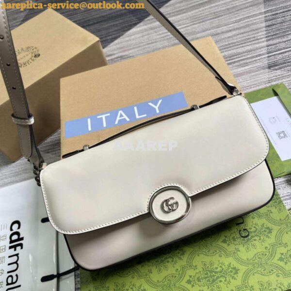 Replica Gucci 739721 Petite GG Small Shoulder Bag White 5