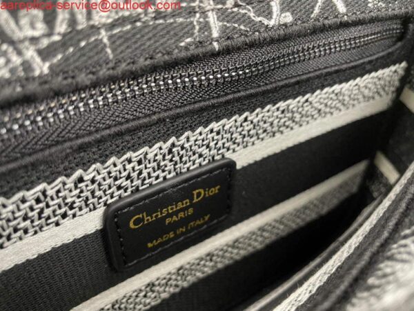 Replica Dior M0565 Medium Lady D-Life Bag Black Cupidon Embroidery 10