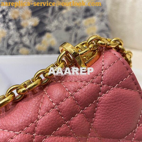 Replica Dior Micro Caro Bag in Yarrow Pink Supple Cannage Calfskin S20 5