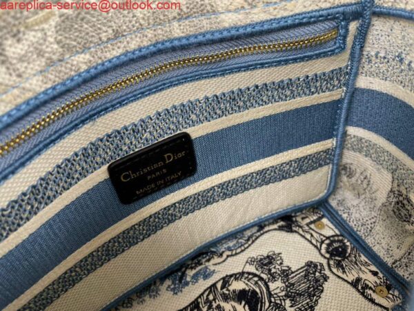 Replica Dior M0565 Medium Lady D-Life Bag Blue Toile de Jouy Embroidery 10