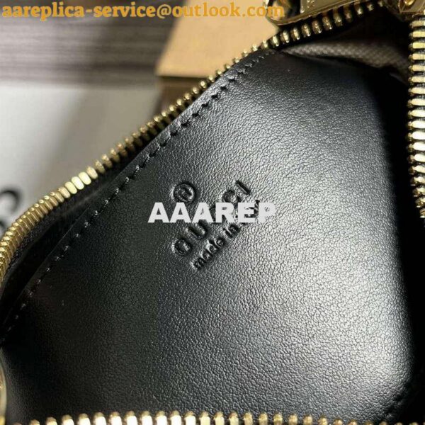 Replica Gucci 739736 GG Matelassé Mini Bag Black 10