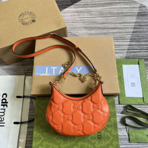 Replica Gucci 739736 GG Matelassé Mini Bag Orange