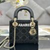 Replica Dior Micro Lady Dior Bag Black Satin Gradient Bead Embroidery 2