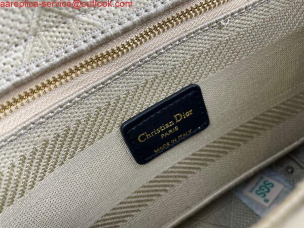 Replica Dior M0565 Medium Lady D-Life Bag Cannage Embroidery Light Yellow 9