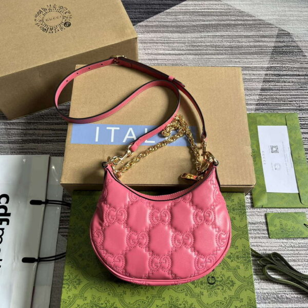 Replica Gucci 739736 GG Matelassé Mini Bag Rose pink 3