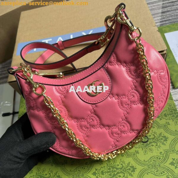 Replica Gucci 739736 GG Matelassé Mini Bag Rose pink 5