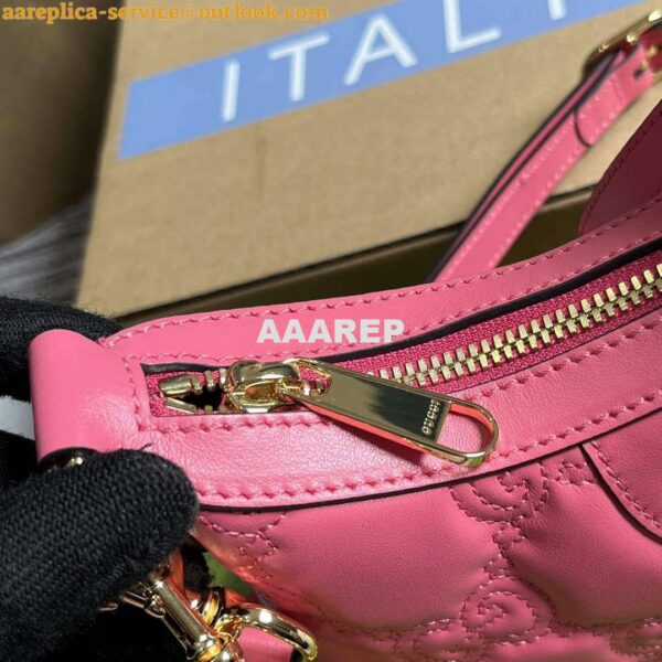 Replica Gucci 739736 GG Matelassé Mini Bag Rose pink 7