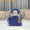 Replica Dior Micro Lady Dior Bag Black Satin Gradient Bead Embroidery