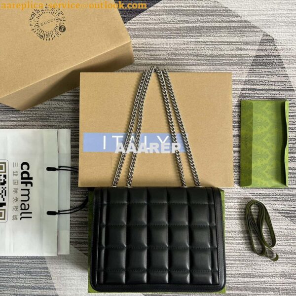 Replica Gucci ‎740834 GG Deco Small Shoulder Bag Black 3