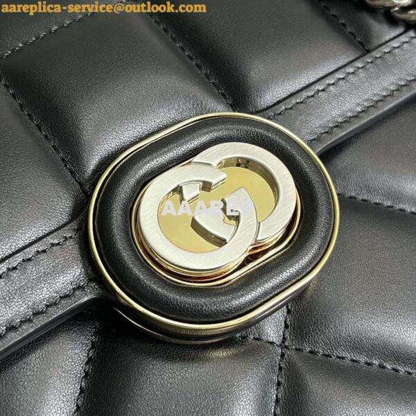 Replica Gucci ‎740834 GG Deco Small Shoulder Bag Black 7