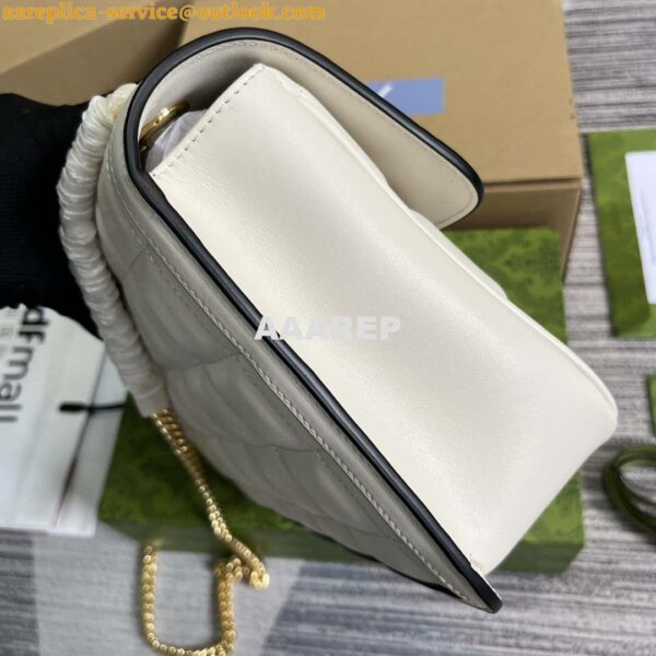 Replica Gucci ‎740834 GG Deco Small Shoulder Bag White 4