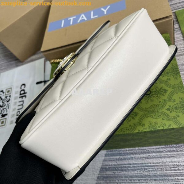 Replica Gucci ‎740834 GG Deco Small Shoulder Bag White 7