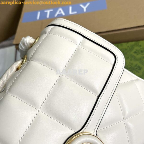 Replica Gucci ‎740834 GG Deco Small Shoulder Bag White 8