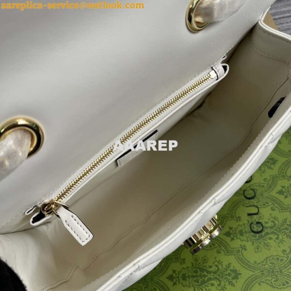 Replica Gucci ‎740834 GG Deco Small Shoulder Bag White 10