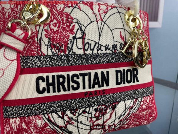 Replica Dior M0565 Medium Lady D-Life Bag Multicolor Butterfly Embroidery 5