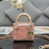 Replica Dior Micro Lady Dior Bag Metallic Gold Satin Gradient Bead Emb