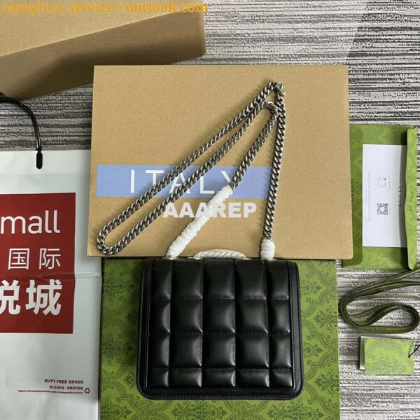 Replica Gucci ‎741457 Gucci Deco Mini Shoulder Bag Black 3