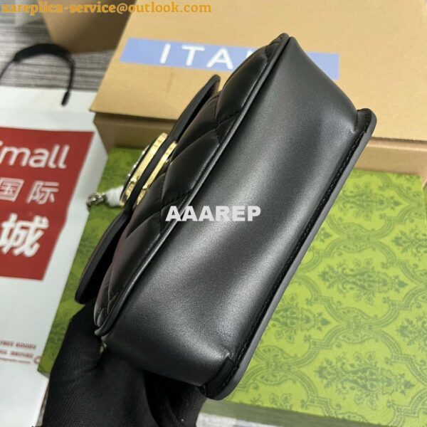 Replica Gucci ‎741457 Gucci Deco Mini Shoulder Bag Black 6