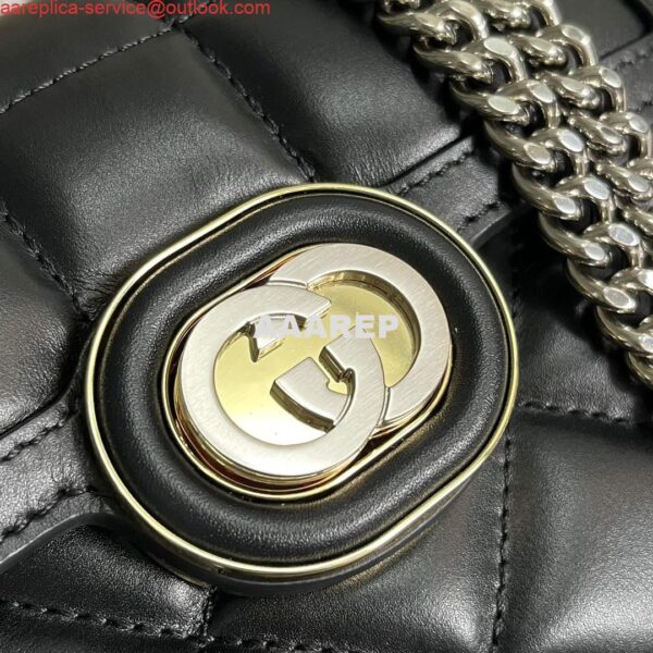 Replica Gucci 741457 Gucci Deco mini shoulder bag Black 6