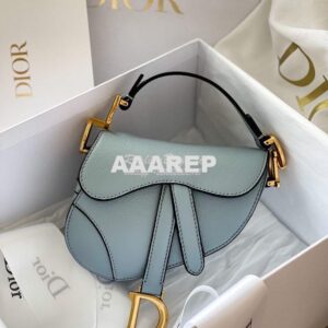 Replica Dior Micro Saddle Bag Cloud Blue Goatskin S5662