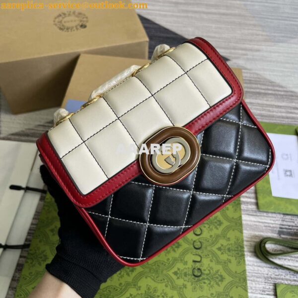 Replica Gucci ‎741457 Gucci Deco Mini Shoulder Bag Red&white 8