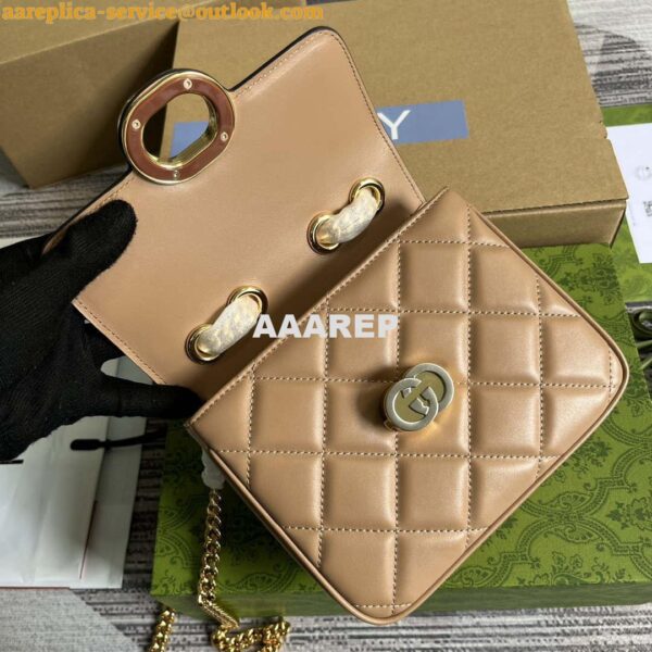 Replica Gucci ‎741457 Gucci Deco Mini Shoulder Bag Rose Beige 8