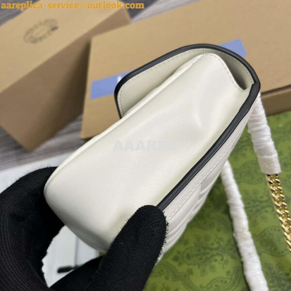 Replica Gucci ‎741457 Gucci Deco Mini Shoulder Bag White 4