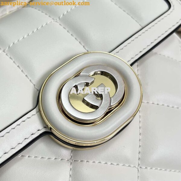 Replica Gucci ‎741457 Gucci Deco Mini Shoulder Bag White 6