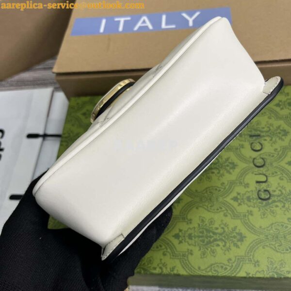 Replica Gucci ‎741457 Gucci Deco Mini Shoulder Bag White 8