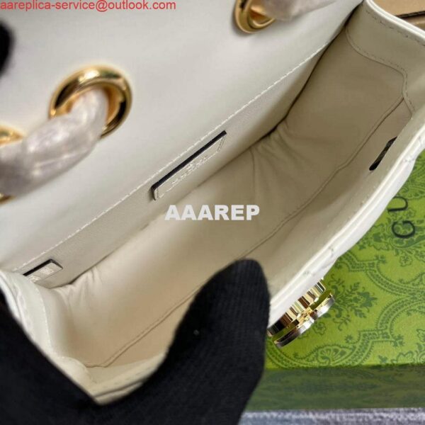 Replica Gucci 741457 Gucci Deco mini shoulder bag White 10