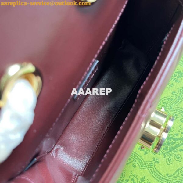 Replica Gucci ‎741457 Gucci Deco Mini Shoulder Bag Wine Red 10