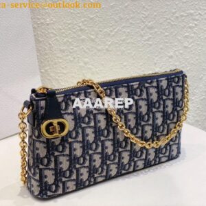 Replica Dior Midi Mini Bag Cannage Blue Oblique Jacquard S6006 2