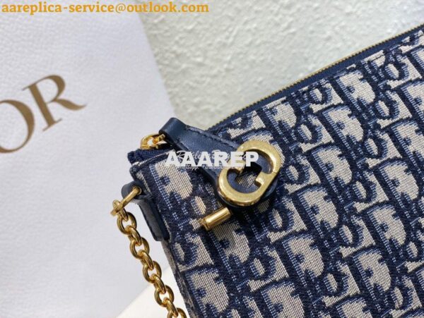 Replica Dior Midi Mini Bag Cannage Blue Oblique Jacquard S6006 8