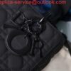 Replica Dior M0565 Medium Lady Dior Cannage Calfskin Bag Navy Blue 2