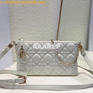 Replica Dior Midi Mini Bag Cannage Lambskin S6006 Latte